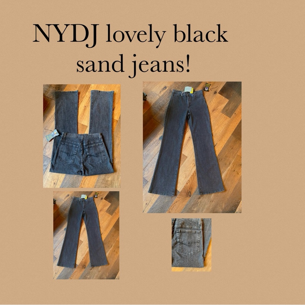 NYDJ lovely cut black sand jeans!